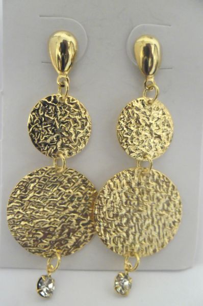 Brinco folheado a ouro circular (b 05)